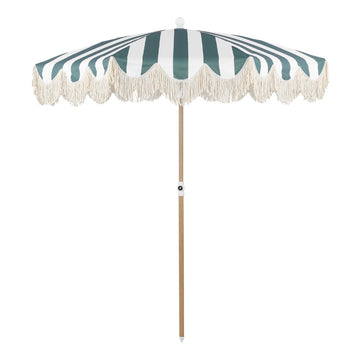 Mariner 6.5 ft. Classic Cottage Fringe Tassel Market Beach Umbrella